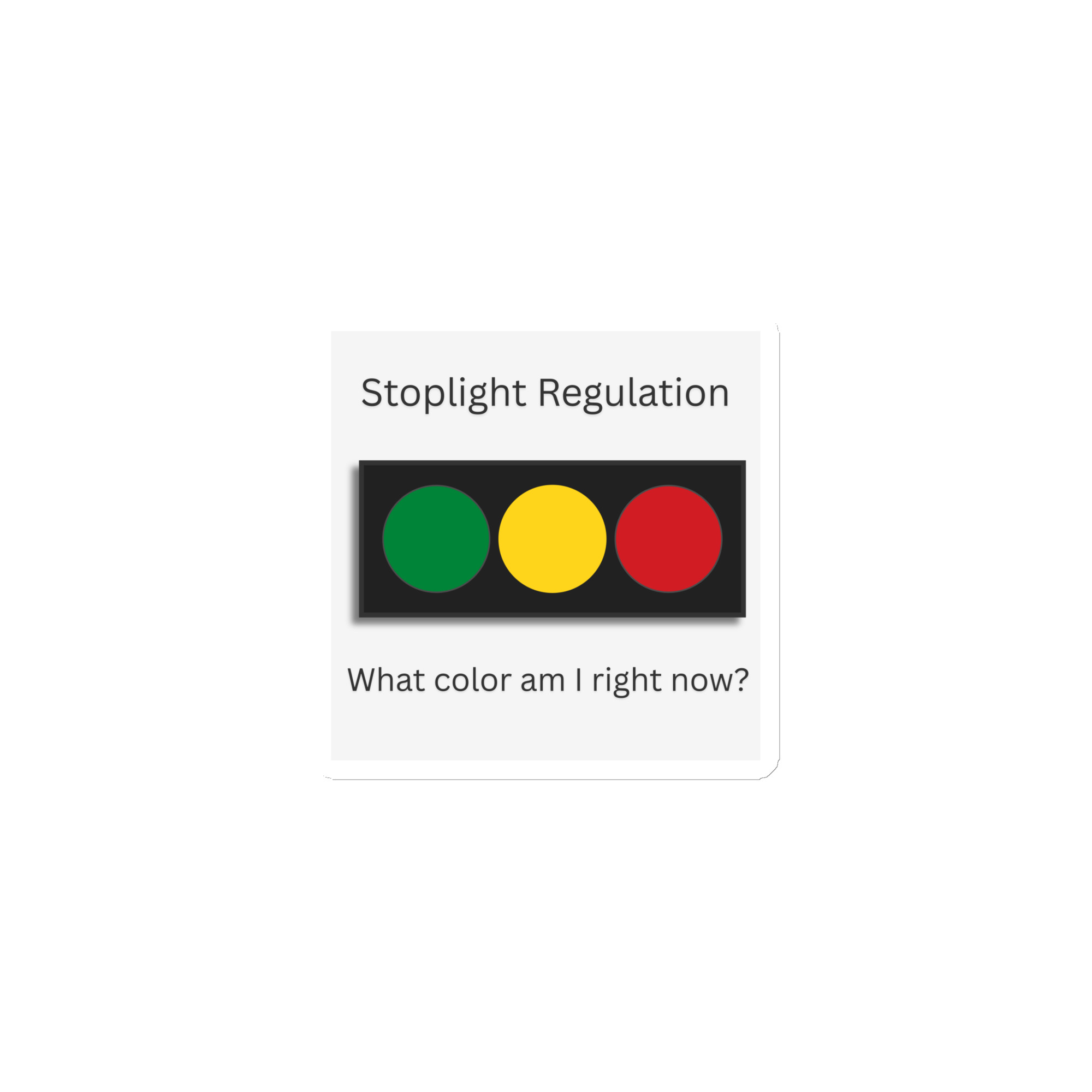 Stoplight Regulation Magnet for Kids | Autism & ADHD Calm Down Tool