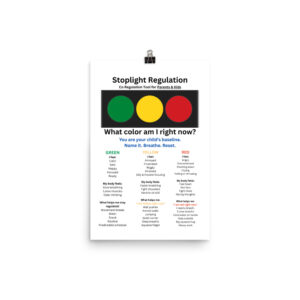 Stoplight Regulation Poster for Kids | Autism & ADHD Emotional Regulation Tool