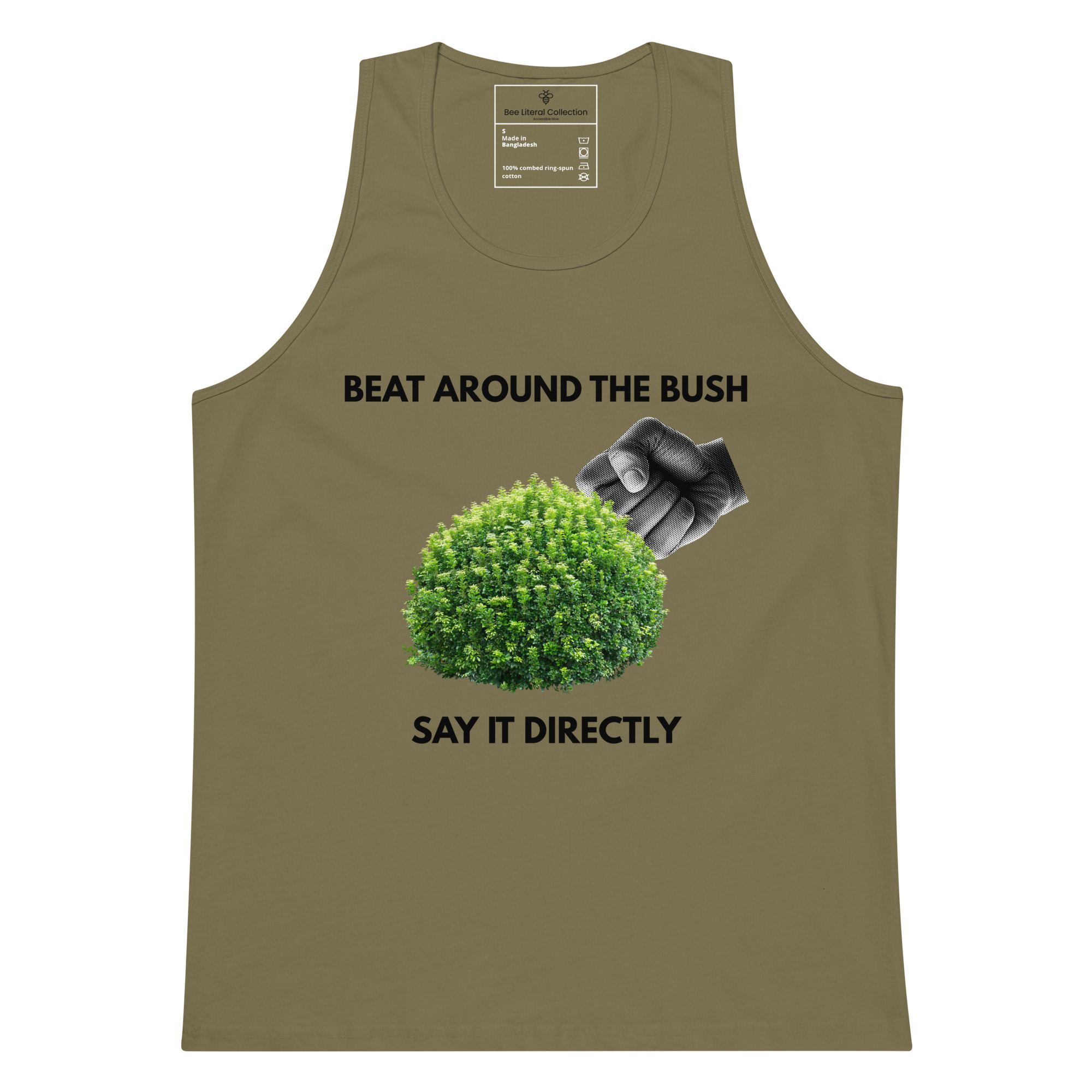Beat Around the Bush | Say It Directly | Bee Literal Adult Tank - Image 2