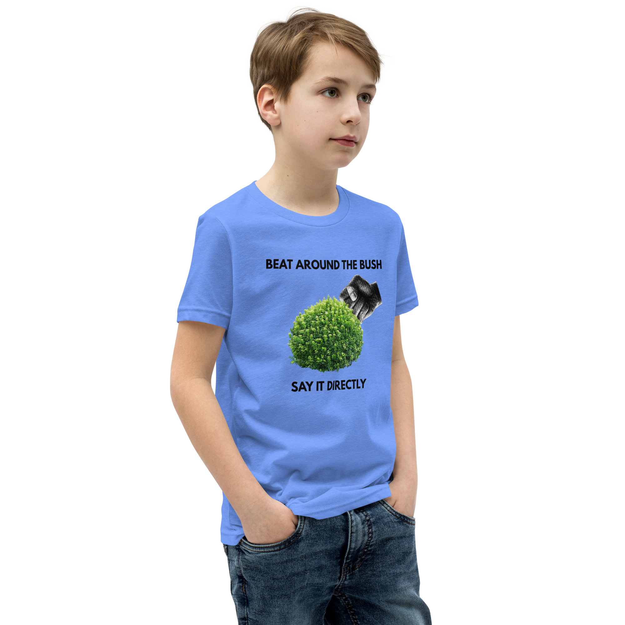 Beat Around the Bush | Say It Directly | Bee Literal Kids Shirt - Image 3