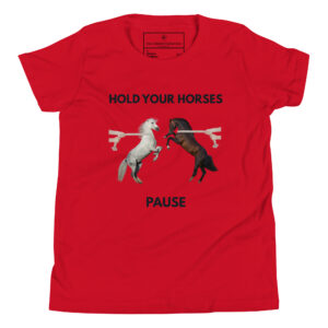 Hold Your Horses | Pause | Bee Literal Kids Shirt