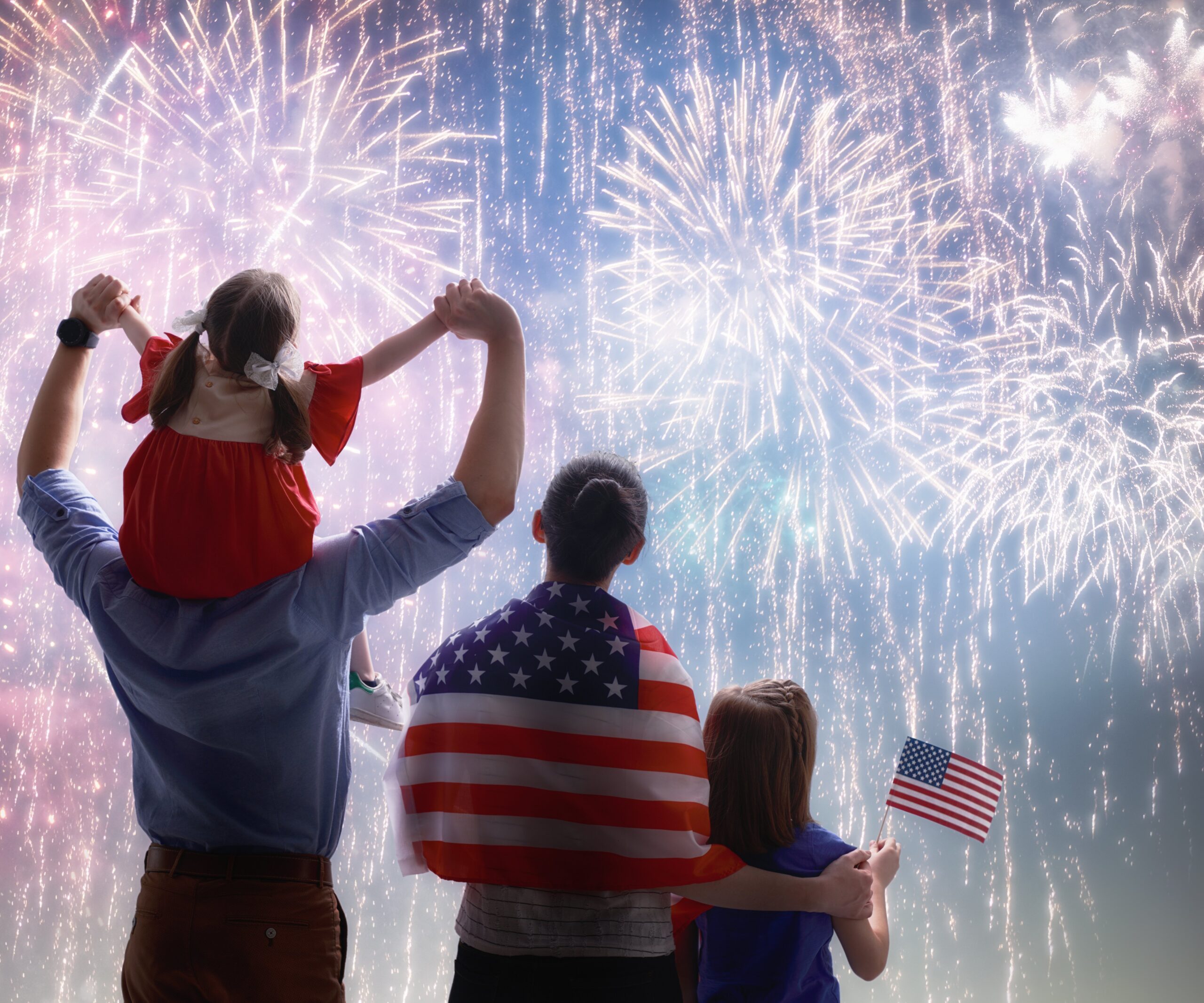 People watching fireworks