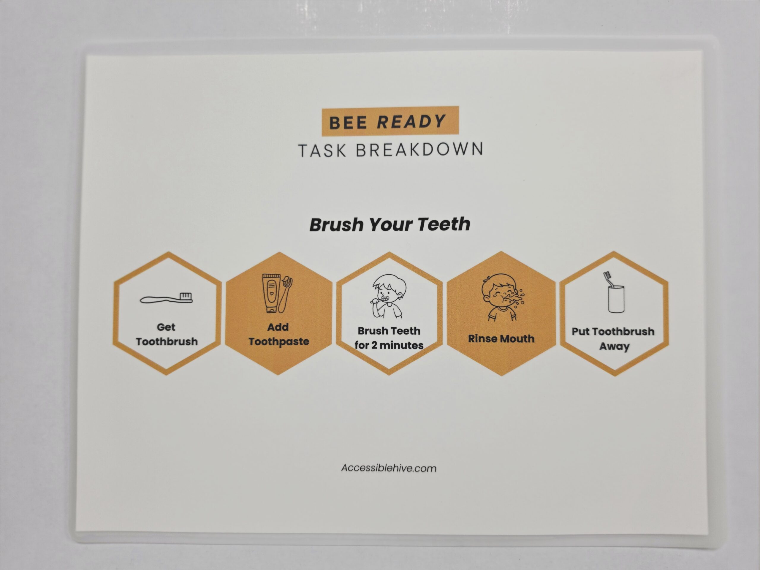 Brush Your Teeth laminated visual