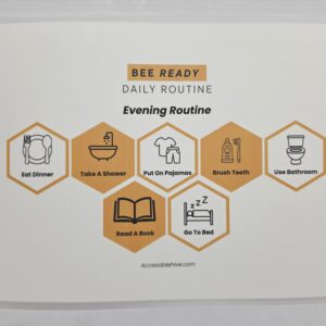 Evening Routine Visual | Laminated Daily Routine for Kids