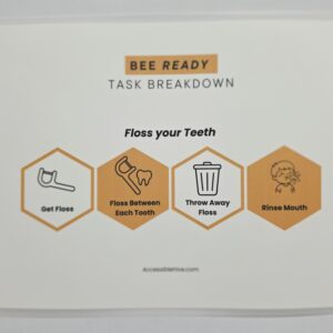 Floss Your Teeth Visual Routine | Laminated Task Breakdown for Kids