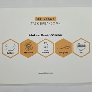 Make a Bowl of Cereal Visual Routine | Laminated Task Breakdown for Kids
