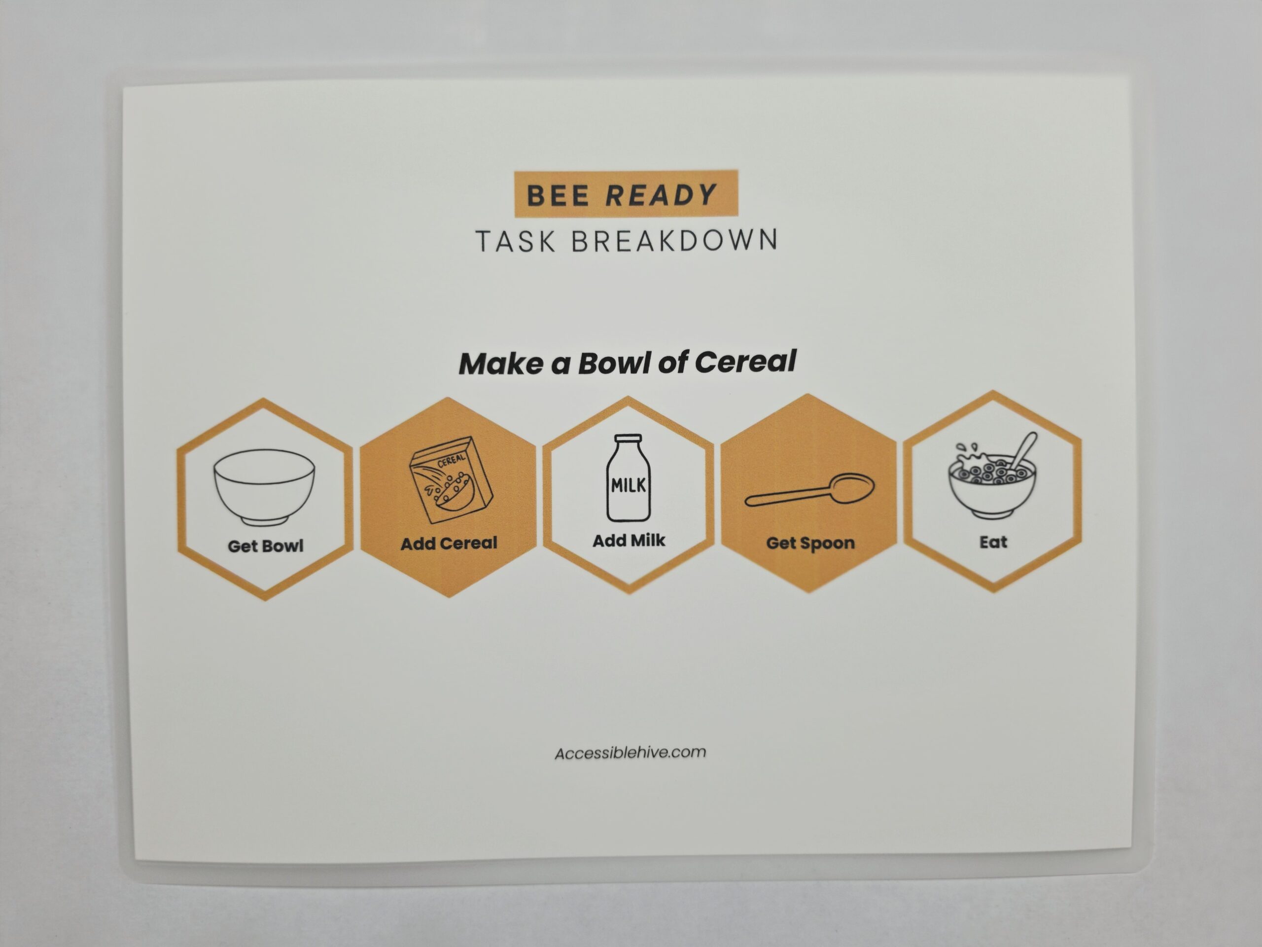 Make a Bowl of Cereal laminated visual