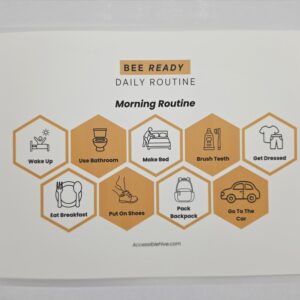 Morning Routine Visual | Laminated Daily Routine for Kids