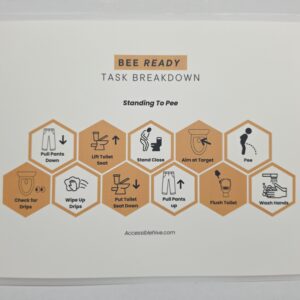 Standing to Pee Visual Routine | Laminated Task Breakdown for Kids