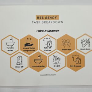 Take a Shower Visual Routine | Laminated Task Breakdown for Kids