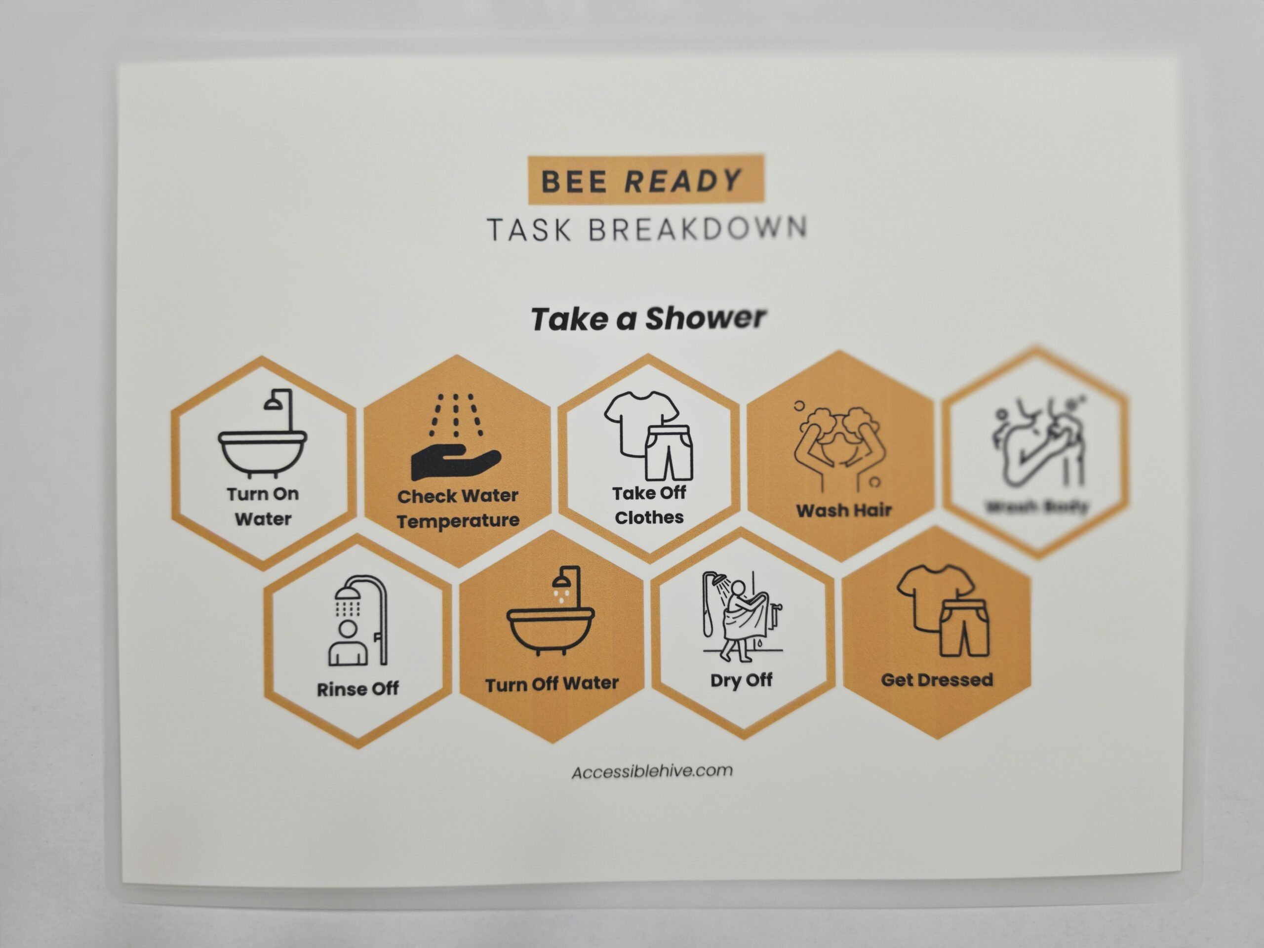 Take a Shower laminated visual